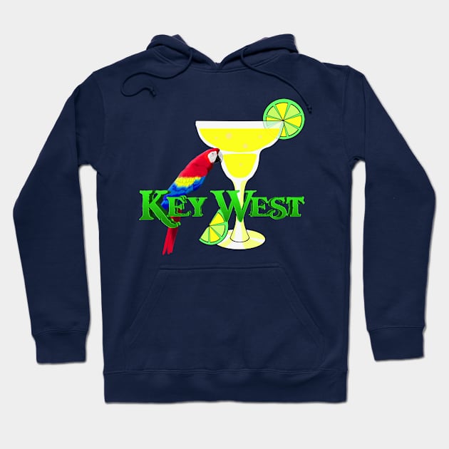 Key West Margarita Parrot Hoodie by macdonaldcreativestudios